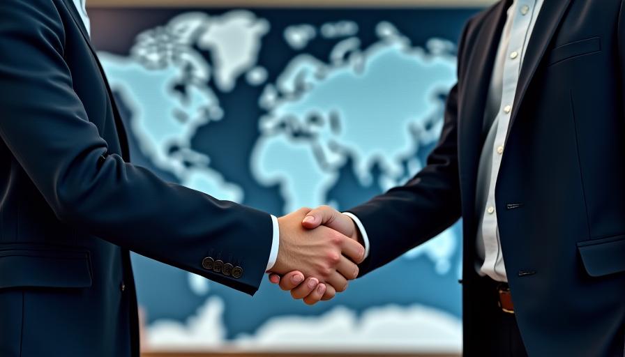 Global map and stylized legal gavel